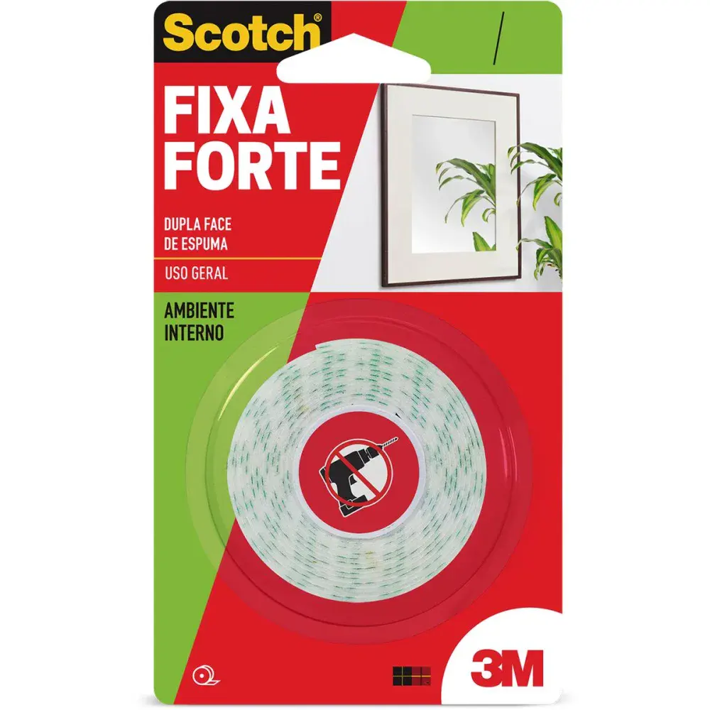 Fita dupla face fixa forte espuma 12MMX1,5M 3M — fotografia de referência