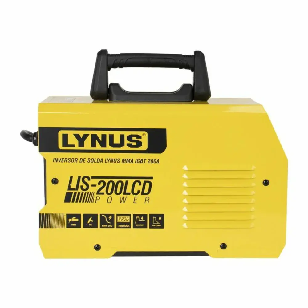 Inversor de solda 200A LIS-200 lcd bivolt Lynus — fotografia 3