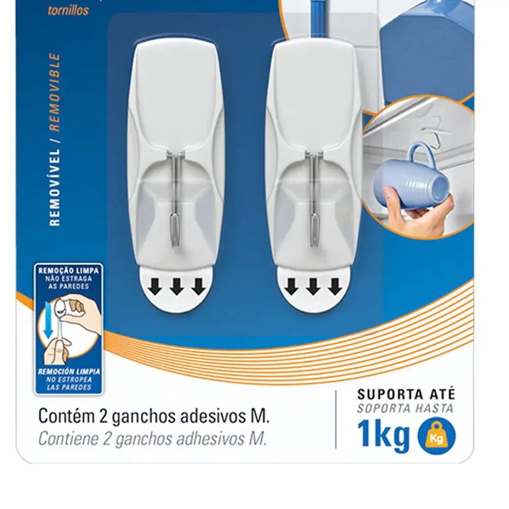 Gancho adesivo para casa zafira m multiuso 20801000603 Tekbond — fotografia 3