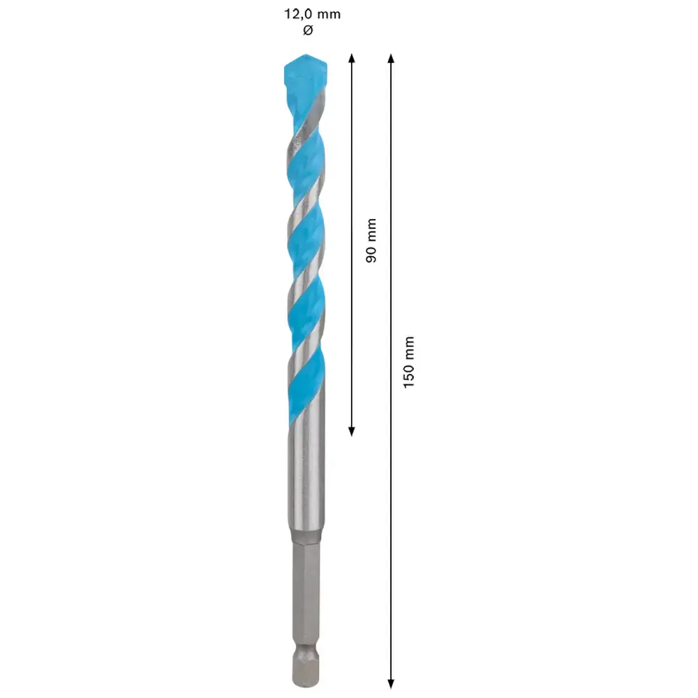 Broca Bosch expert HEX-9 multiconstruction Ø12X90X150MM — fotografia 3