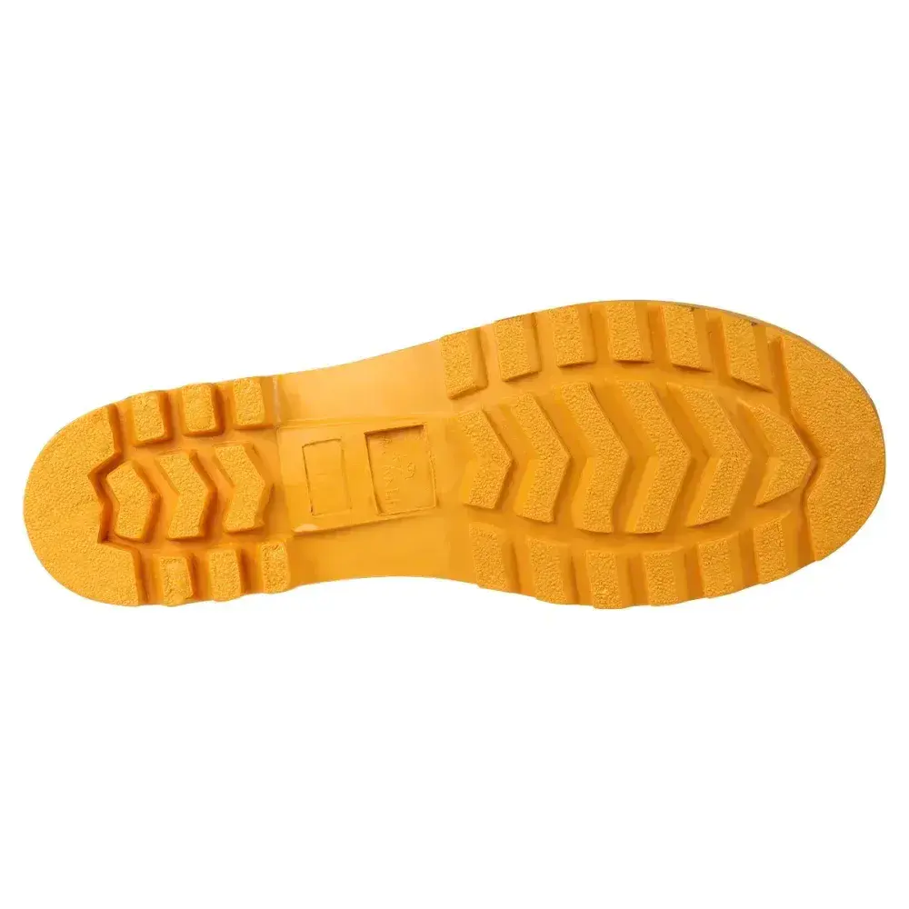 Bota pvc preta/amarela cano médio com forro N°38 Worker — fotografia 11