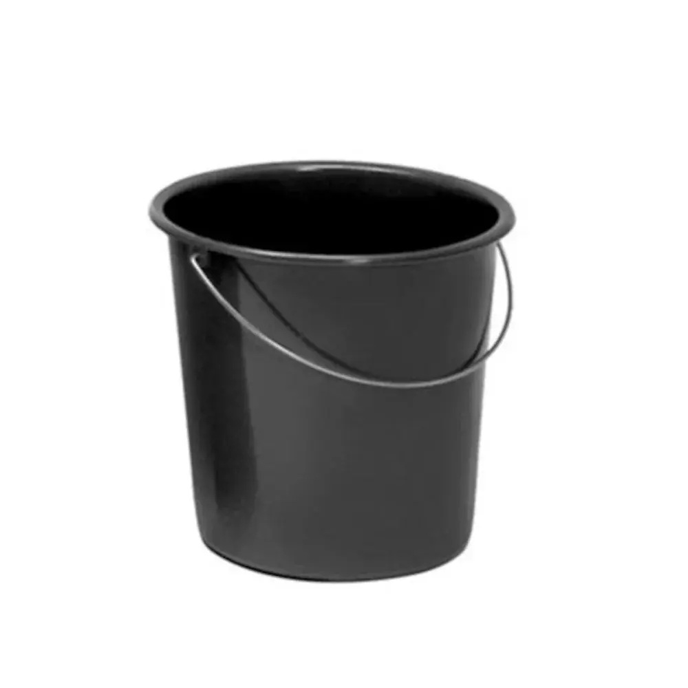 Balde com graduação 10L preto Plasvale