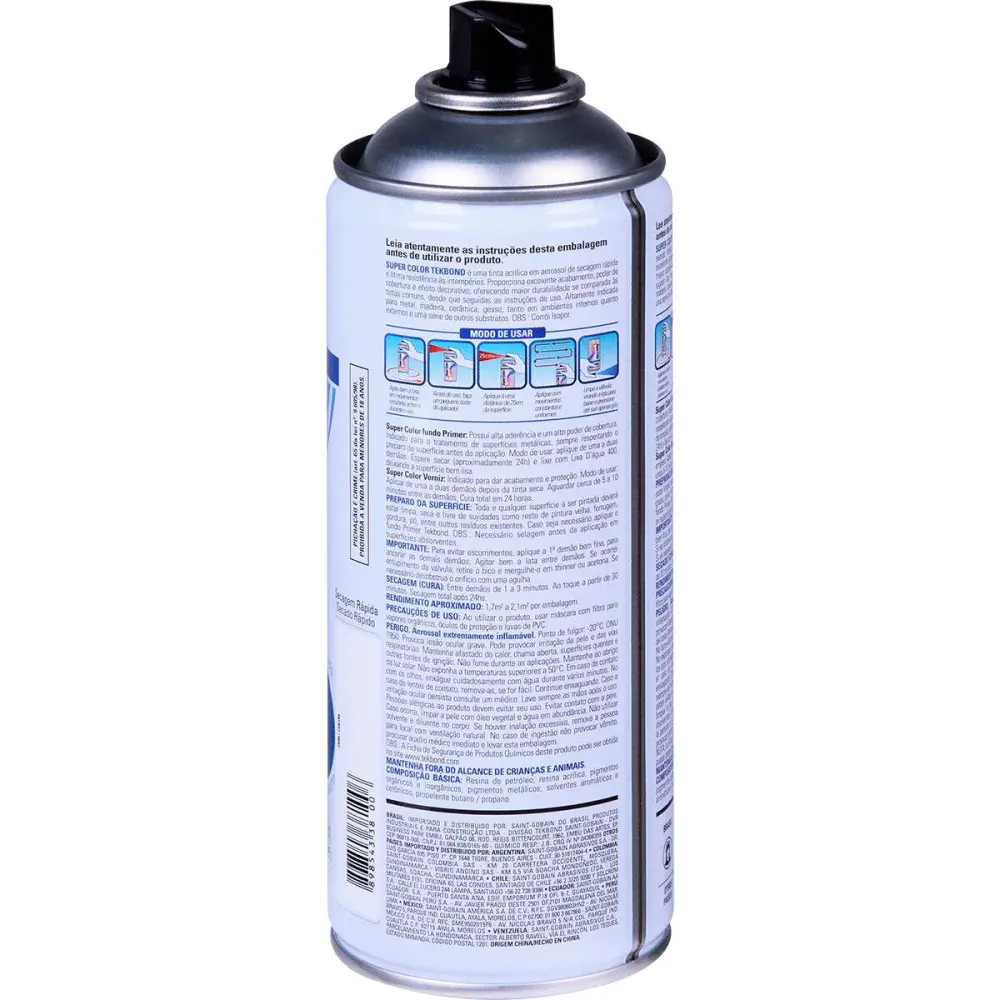 Tinta spray metálico Tekbond ouro 350ML — fotografia 4