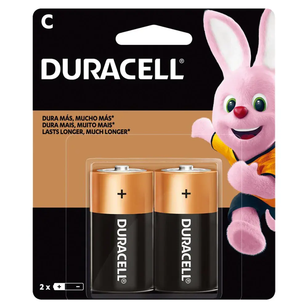 Pilha alcalina c média 2 peç Duracell