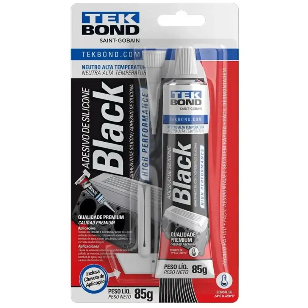 Silicone para alta temperatura vedação preto 85G tekbond TEK Bond