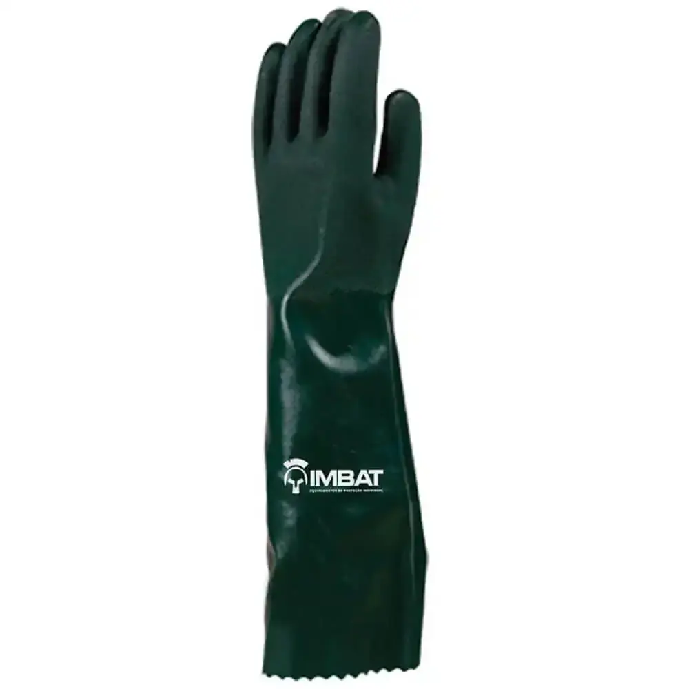 Luva de PVC palma áspera 46CM verde T9 LV-PVC46-9 Imbat
