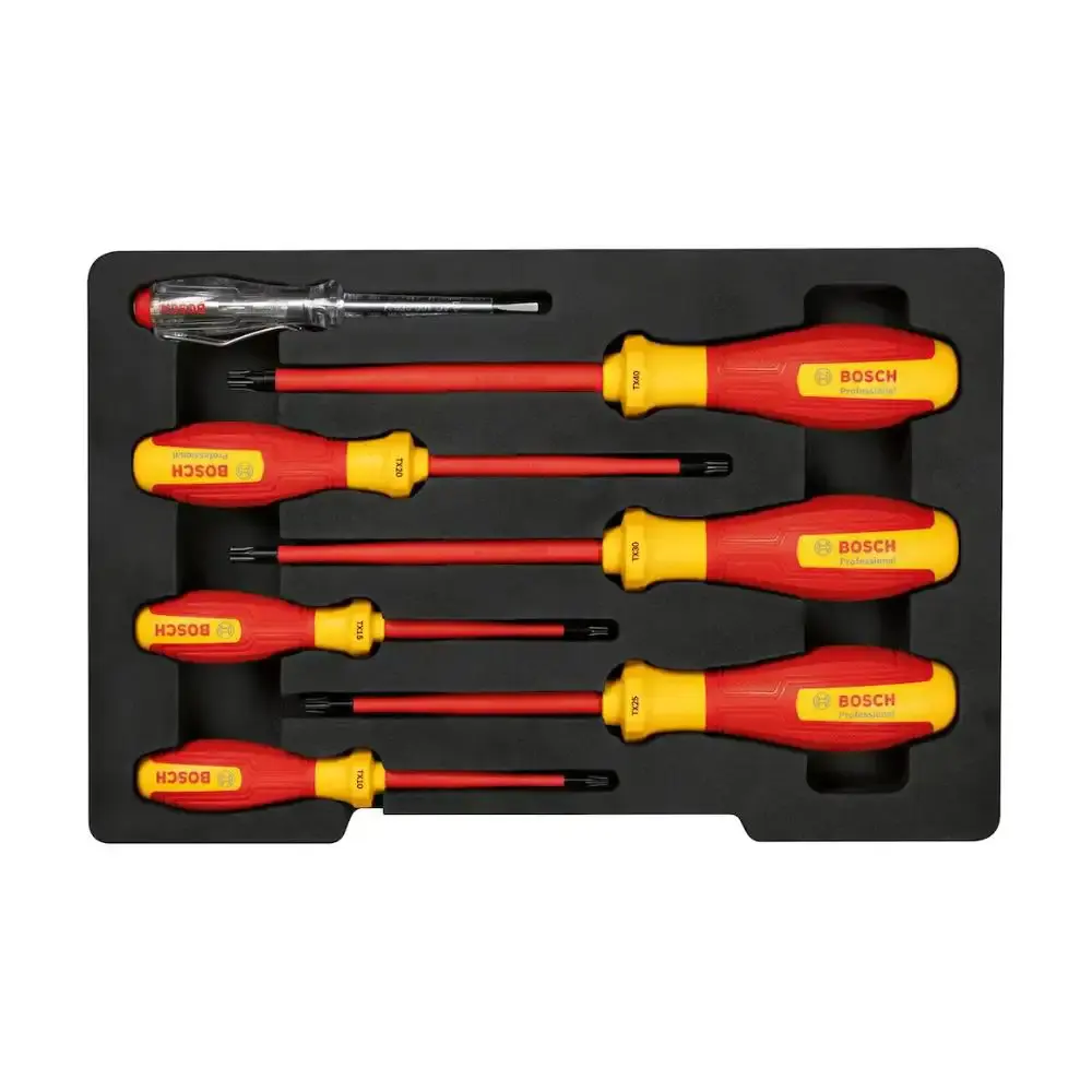 Jogo chave de fenda isolada torx VDE 7 peças Bosch — fotografia de referência