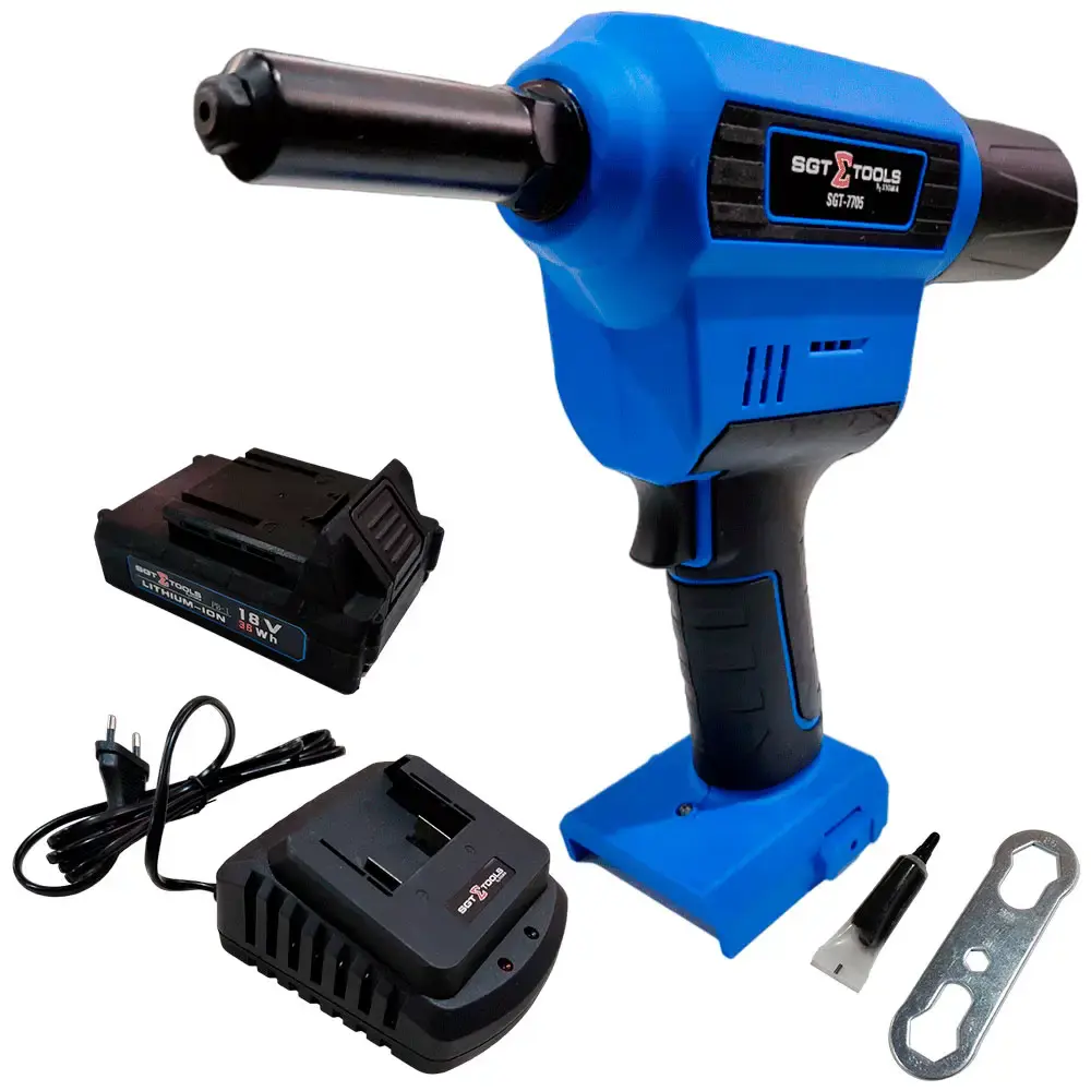 Rebitador à bateria 18V 1/4 POL com bateria e carregador SGT-7705 Sigma