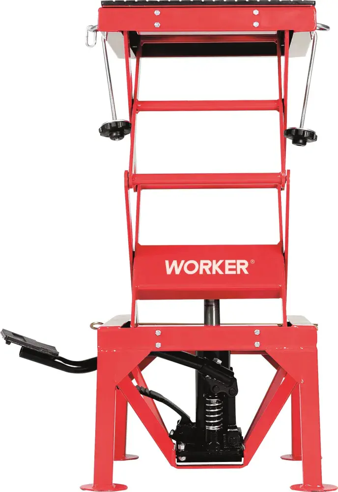 Elevador hidraulico motocicleta 130KG 358842 Worker — fotografia 8