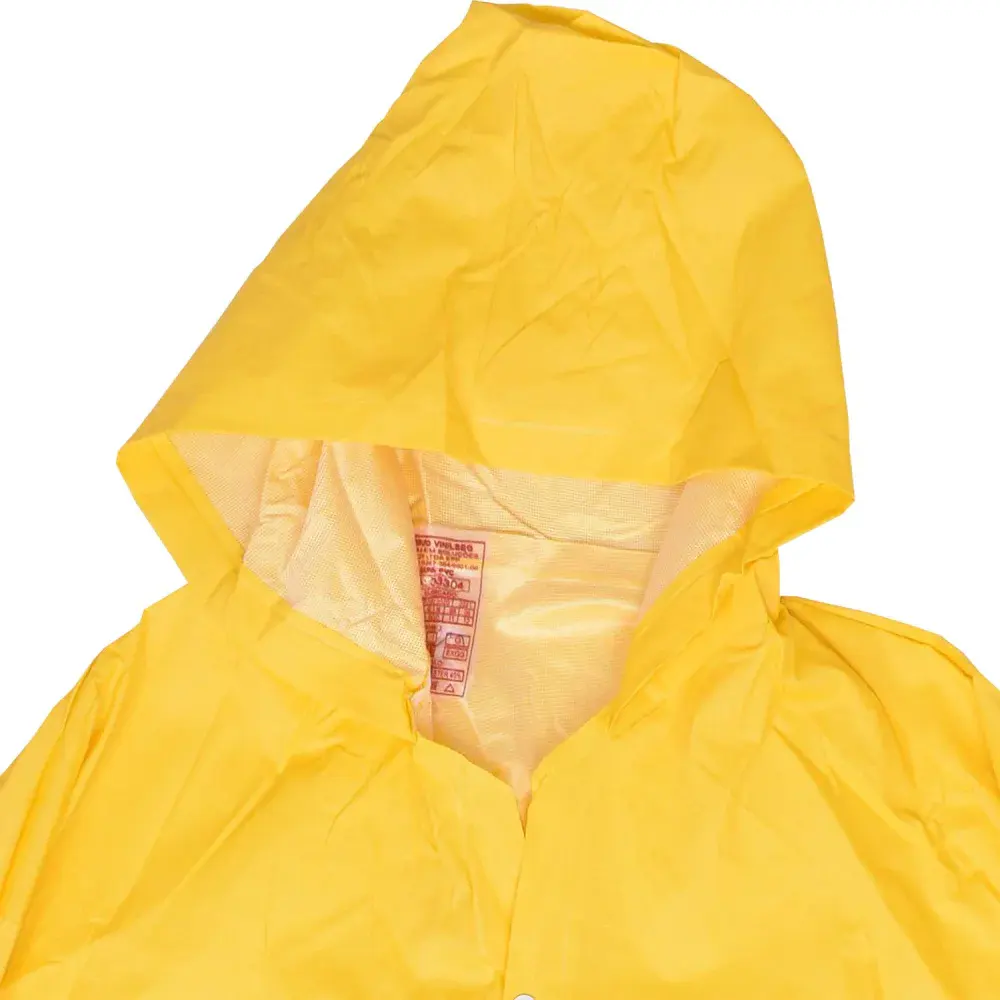 Capa de chuva amarela pvc com forro tamanho g Worker — fotografia 5
