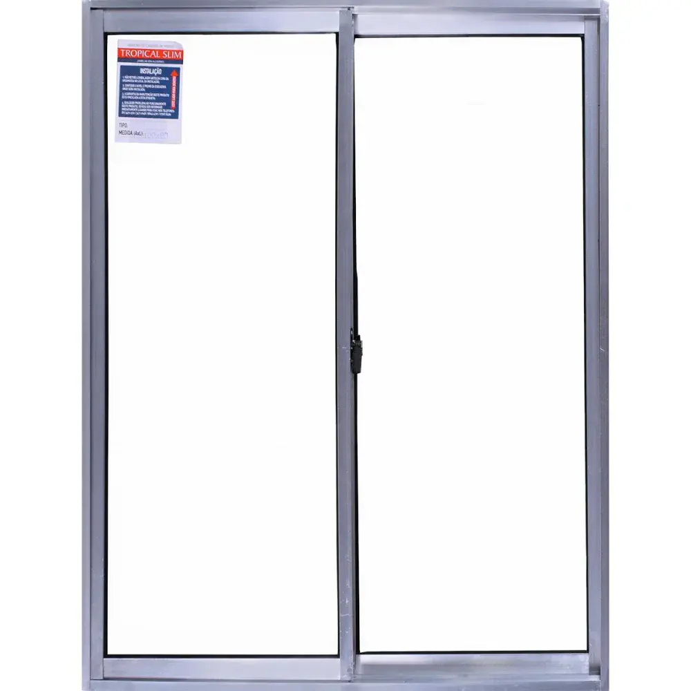 Janela tropical slim de alumínio 2 folhas vl 100X80CM Aluvid