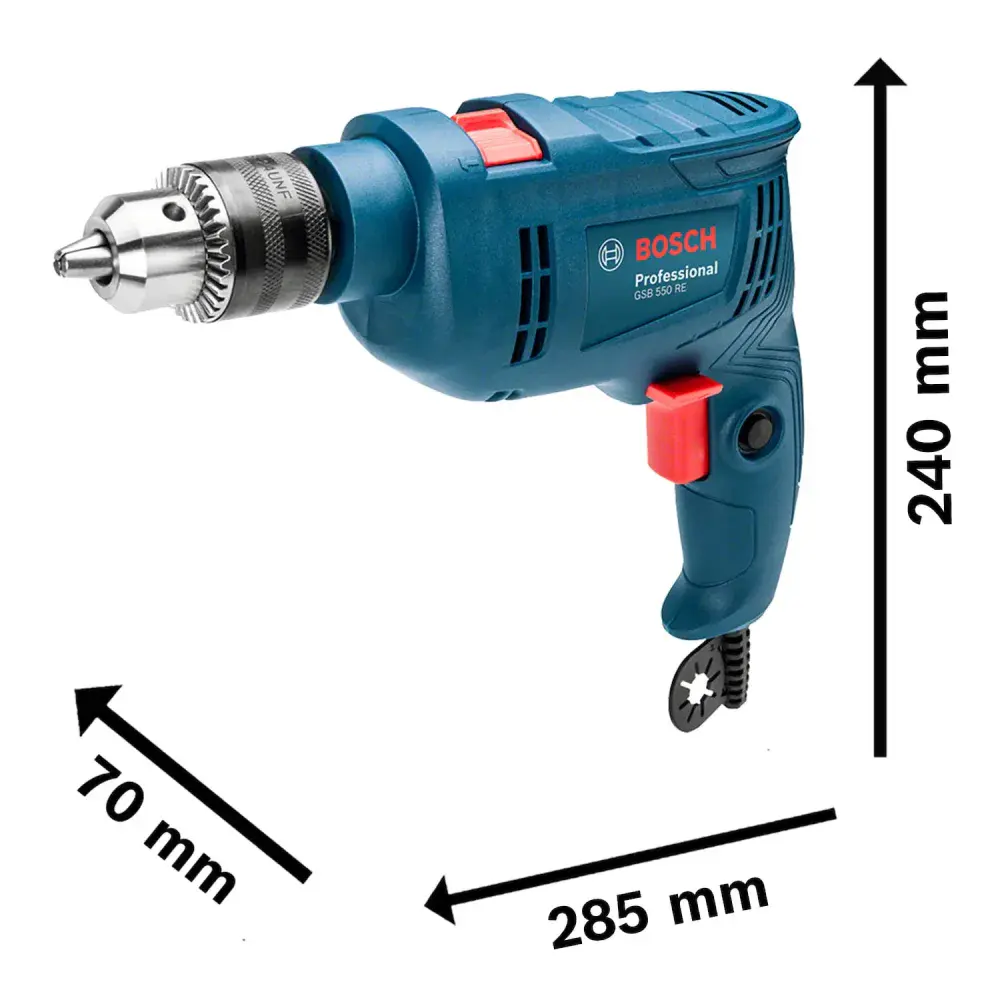 Furadeira impacto 1/2 550W 14 acessórios GSB550 Bosch 127V — fotografia 8