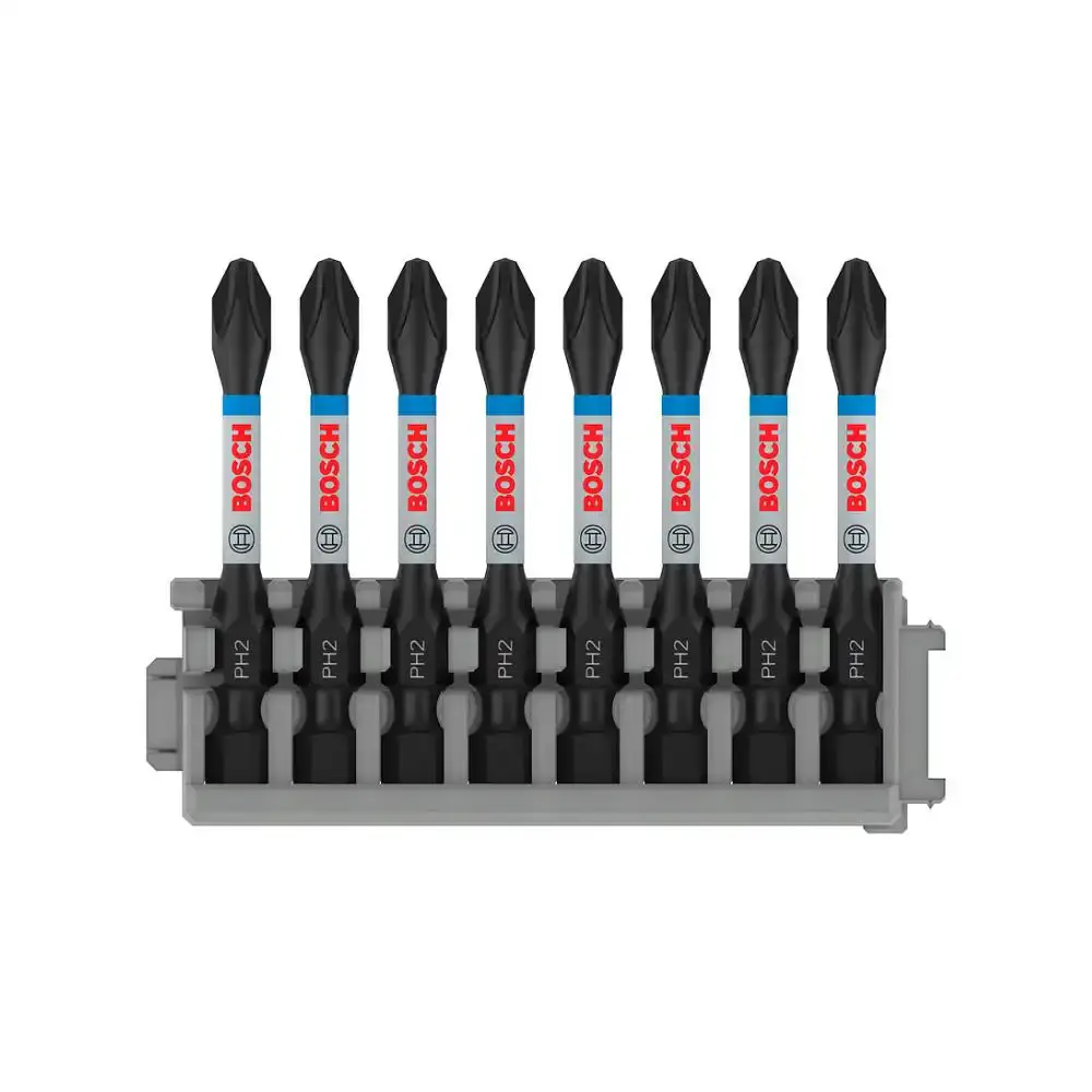 Jogo de bits PH2 phillips impact 55MM 1/4 POL 8 peças impact Bosch — fotografia de referência