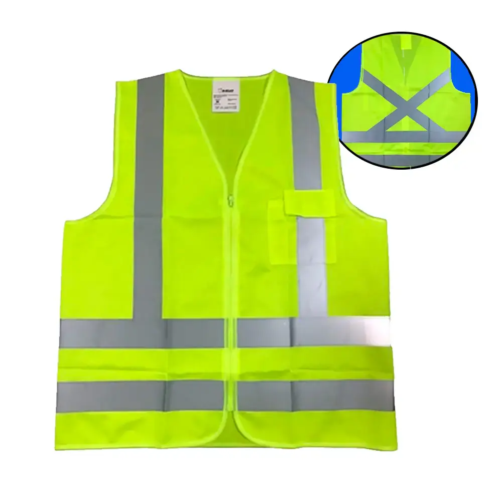 Colete refletivo amarelo com bolso TAM g CR-A1-IMBAT