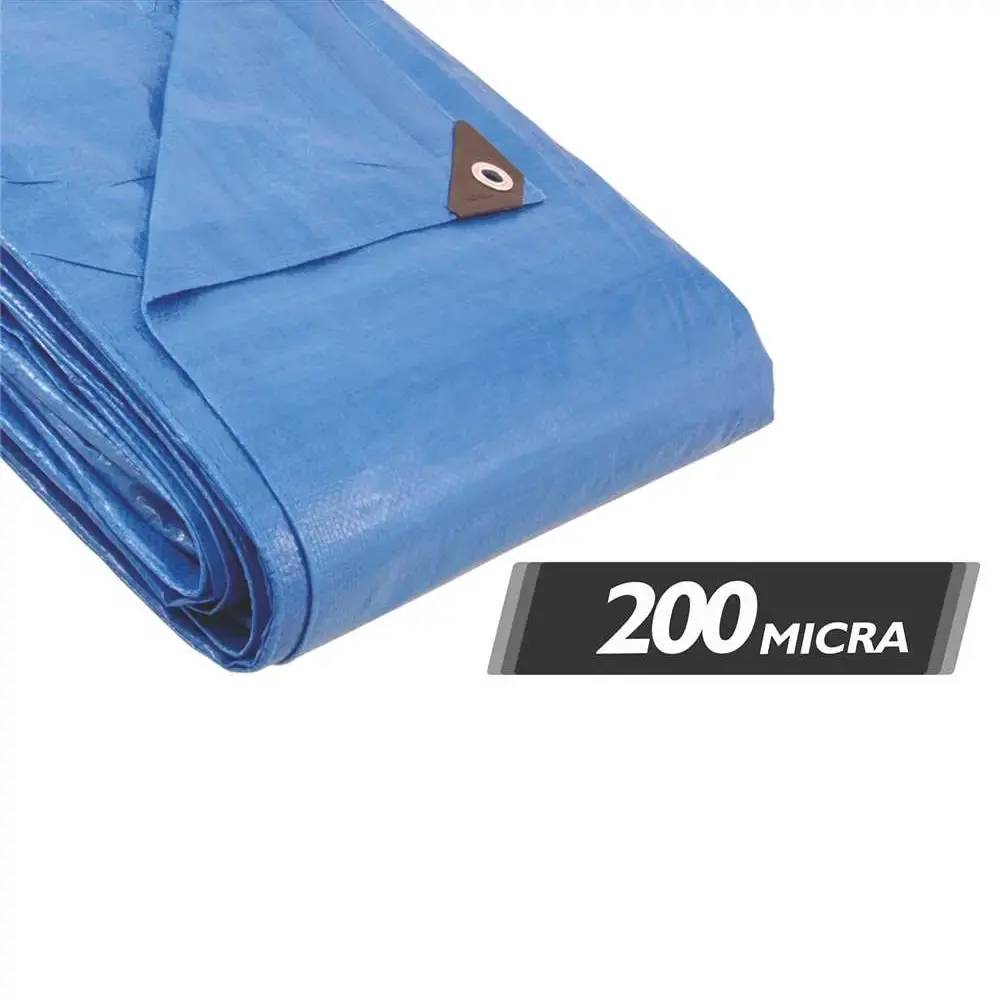 Lona 10 x 4 Metros 200 Micras Reforçada Azul VONDER — fotografia 7