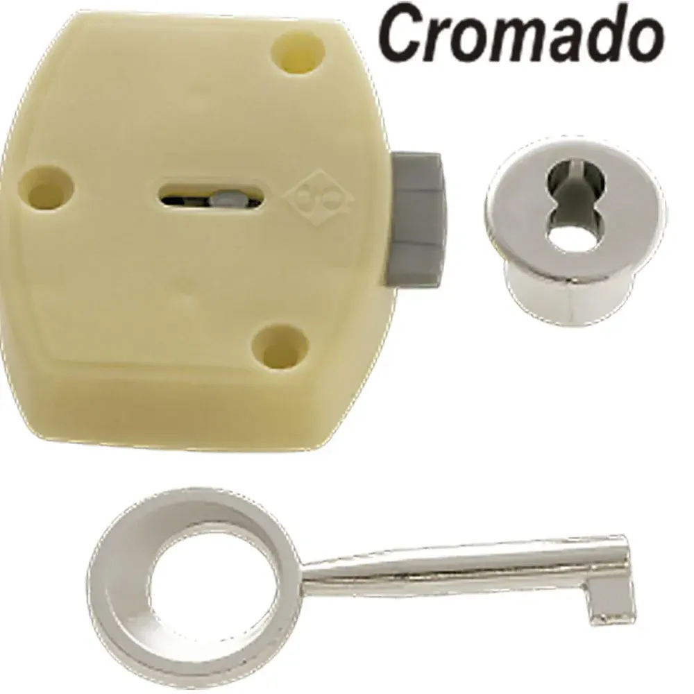 Kit fechadura móveis cromado Gecele 10 peç