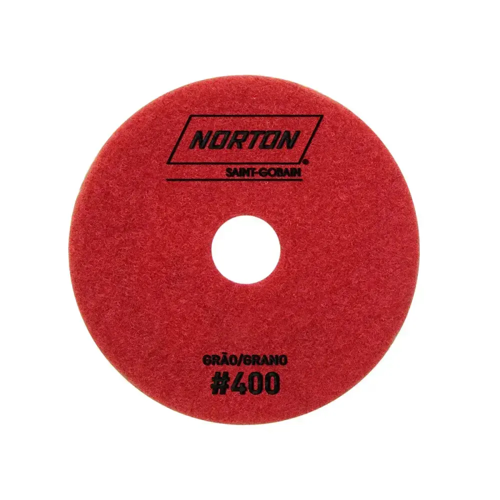 Disco diamantado flexível 100MM grão 400 vermelho Norton — fotografia 5