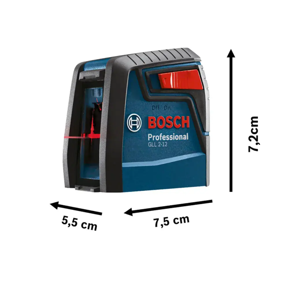 Nível a laser gll 2-12 1/4 12M vermelho com suporte Bosch — fotografia 10