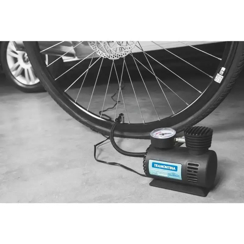 Compressor de ar portátil para acendedor de carros 300 PSI 50W 12V Tramontina — fotografia 4
