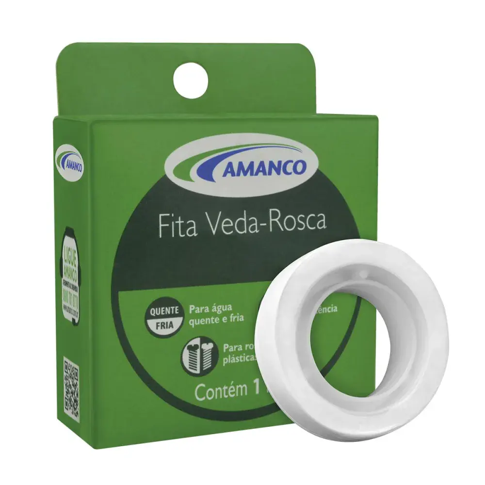 Fita veda rosca em pvc rígido 18MM 10M Amanco — fotografia de referência