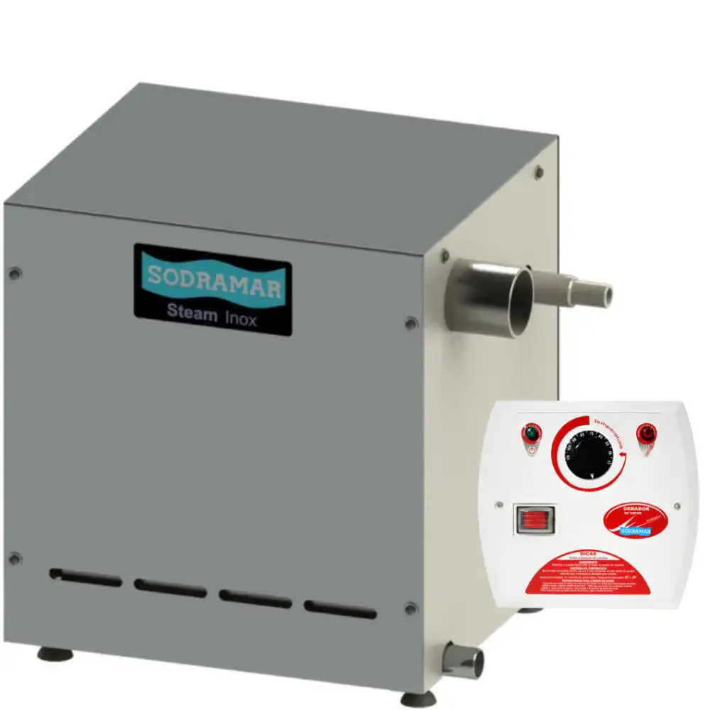 Sauna vapor inox 15KW trifásico com comando analógico Sodramar 220 V