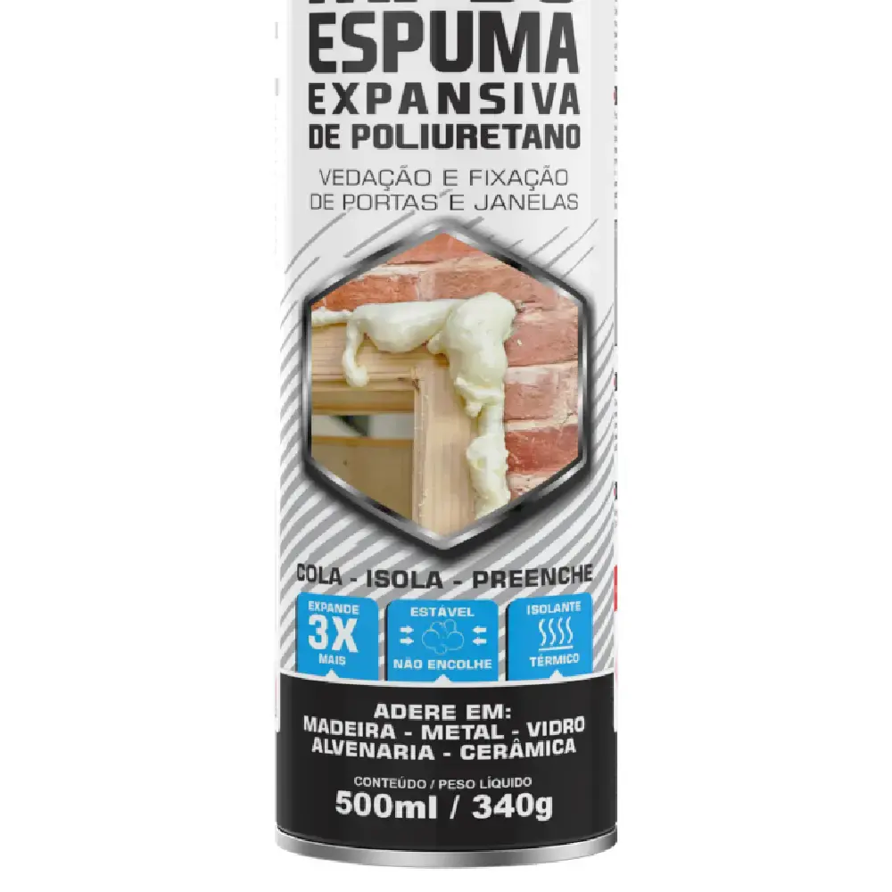 Espuma expansiva poliuretano 500ML 12 unidades mundial prime — fotografia 6