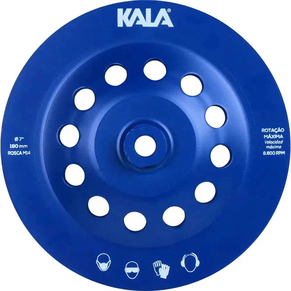Rebolo diamantado turbo 180MM M14 Kala — fotografia 6