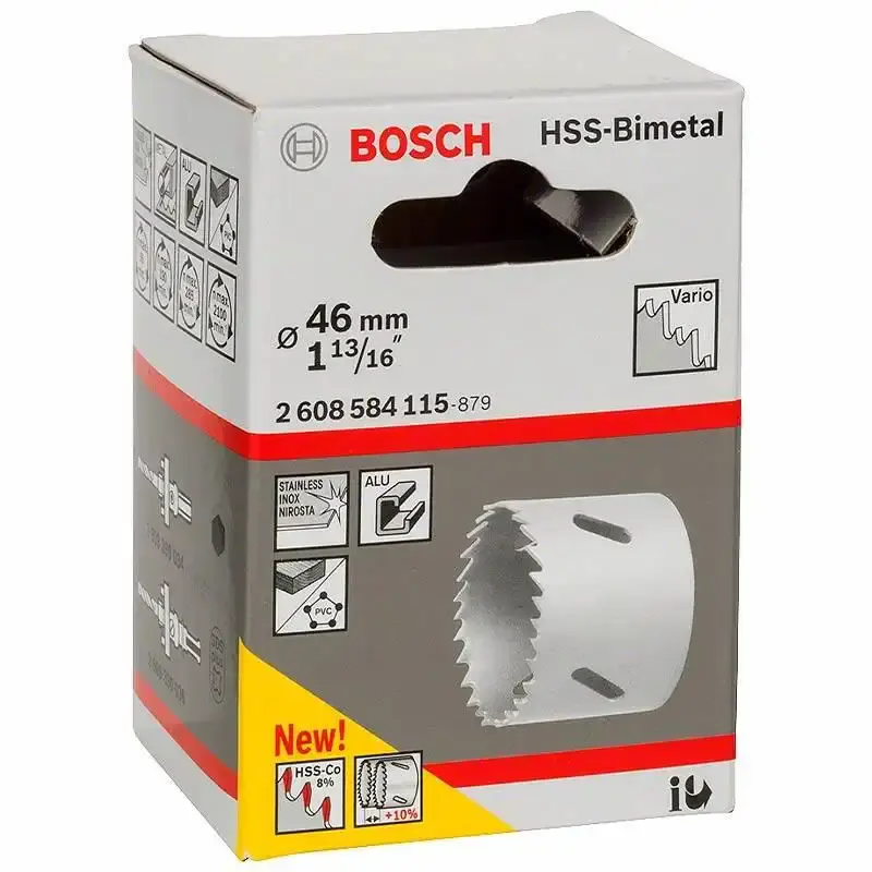 Serra copo 1.13/16 pol 46MM em aço bimetálico e cobalto Bosch — fotografia 4