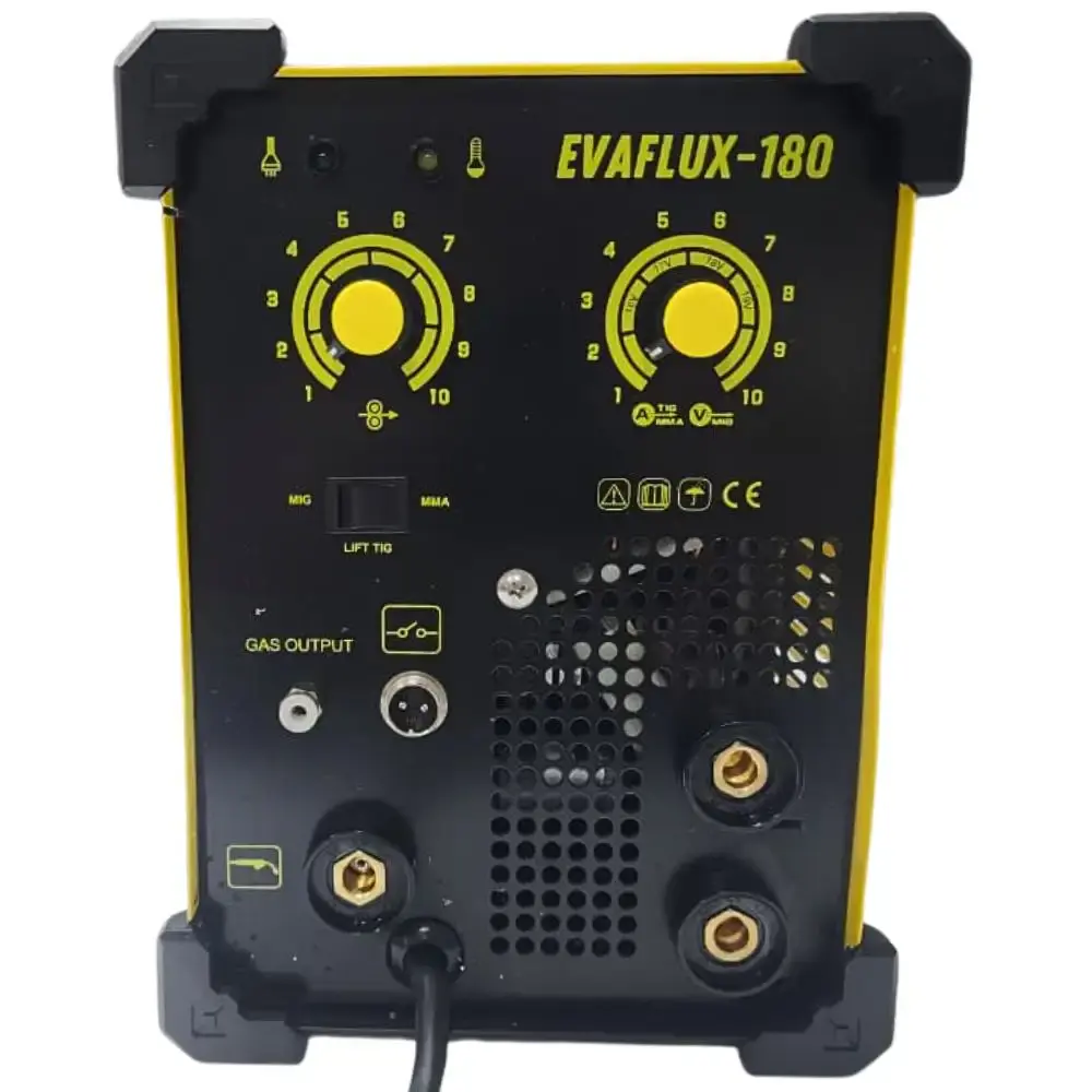 Máquina solda multiprocesso mig, MIG sem gás, TIG eletrodo EVAFLUX-180 bivolt Evald — fotografia 2