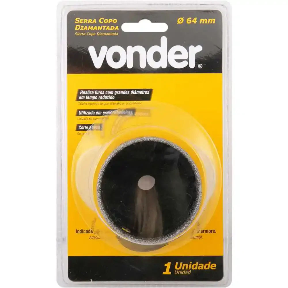 Serra copo diamantada 64MM para esmerilhadeira Vonder — fotografia 4