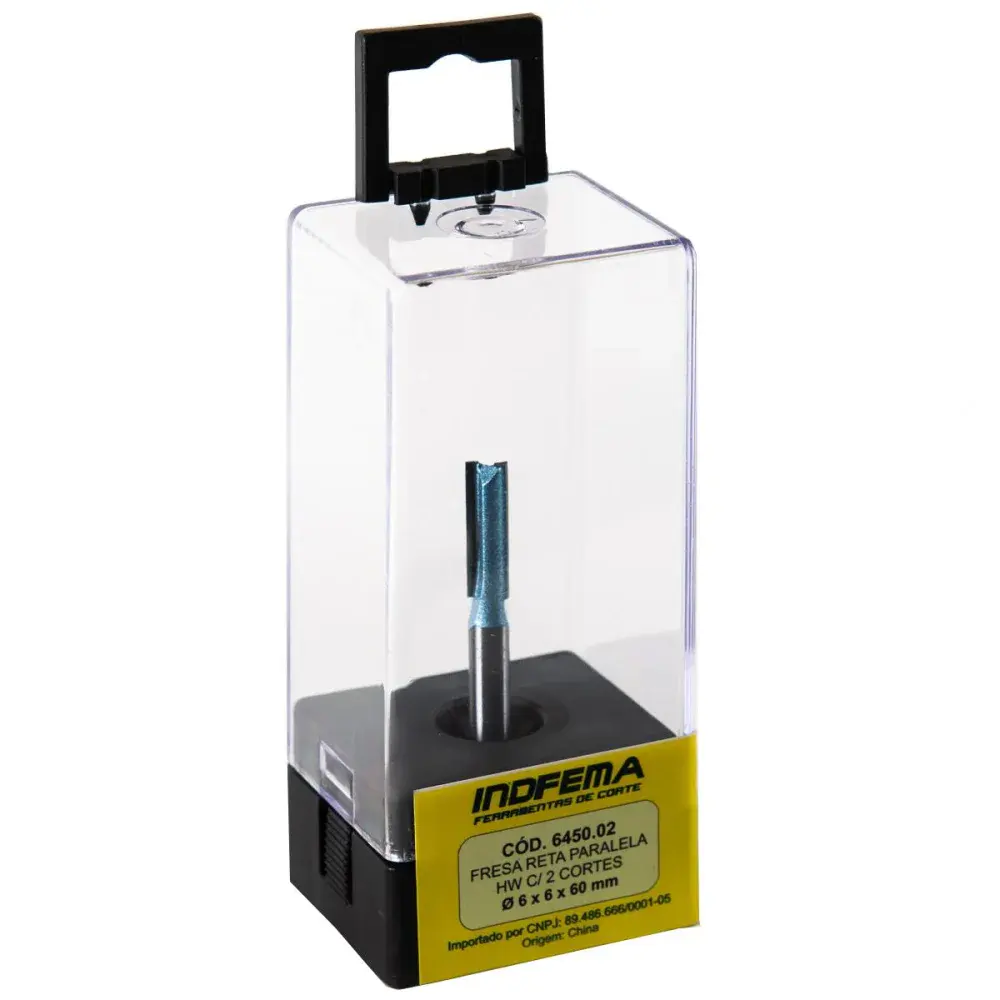 Fresa reta paralela hw 6 x 6 x 60MM Indfema 6450.02 — fotografia 2
