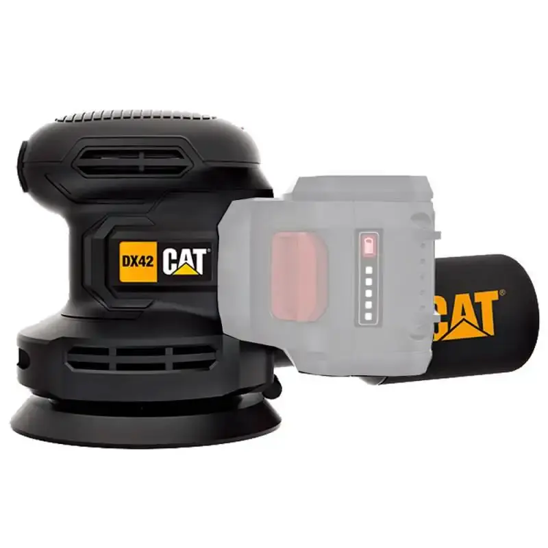 Lixadeira oscilante e politriz à bateria 18V 125 MM sem bateria e carregador DX42B CAT — fotografia 4
