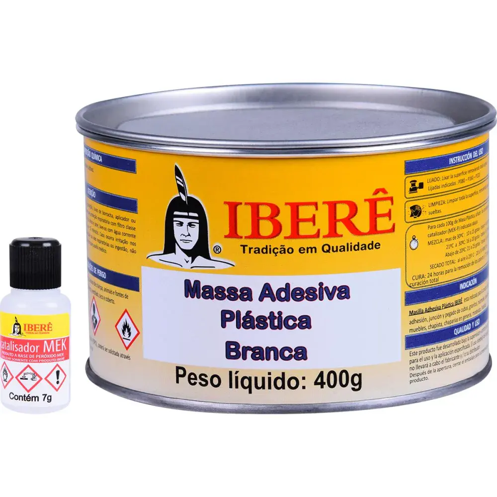 Massa plástica branca 400G iberê