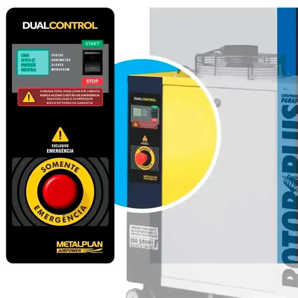 Compressor de parafuso 15,0 HP 220V Metalplan 220 V — fotografia 5