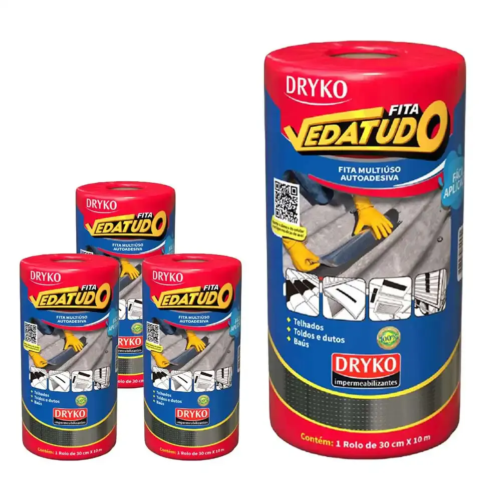Fita Asfáltica Vedatudo 30 cm X 10 m 4 Unidades DRYKO — fotografia de referência