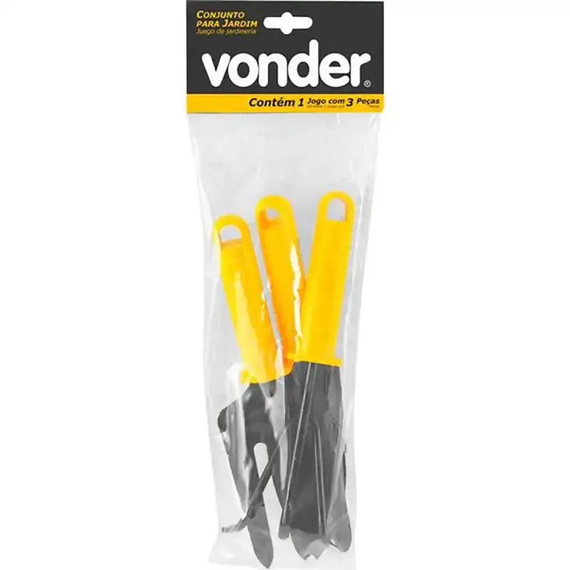 Conjunto para jardim 3 peças com pá. anchinho e rastelo Vonder — fotografia 2