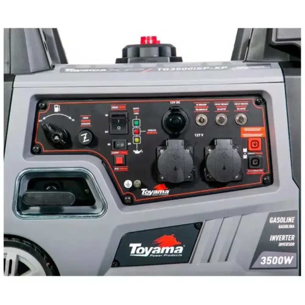 Gerador energia portátil à gasolina 3,5 KVA silencioso partida manual TG3500I Toyama 220 V — fotografia 4