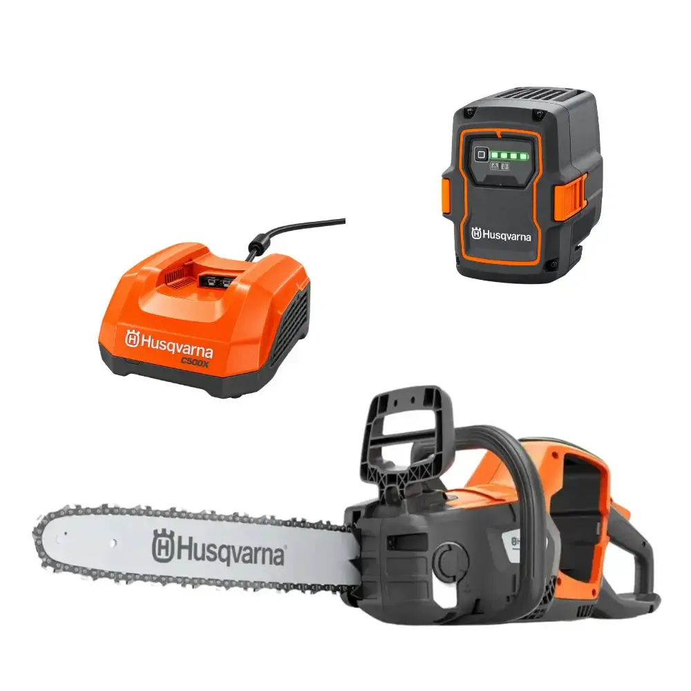 Motosserra 36V corrente 3/8 POL carregador rápido 40-C500X e bateria B220X 36V 6AH Husqvarna