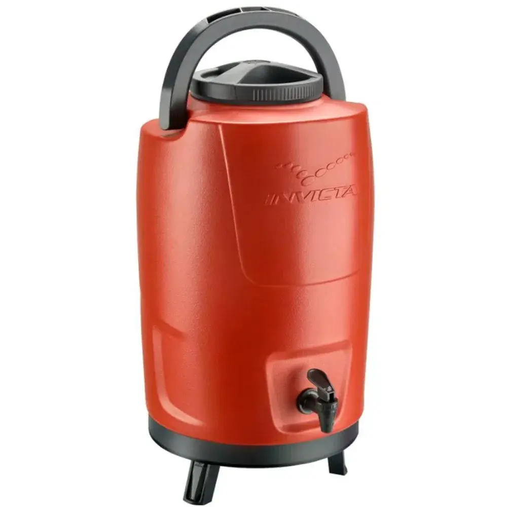 Botijão térmico com torneira 12L vermelho Invicta