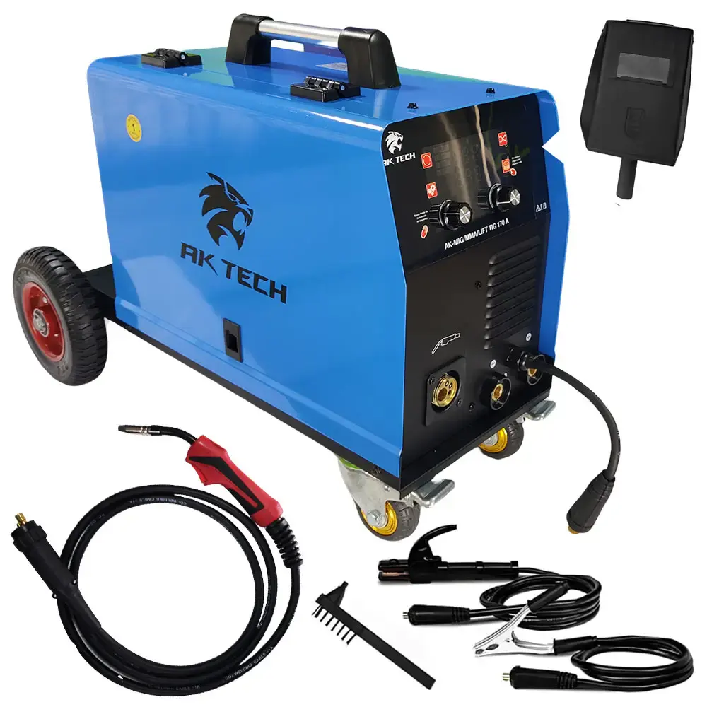 Máquina de solda MIG TIG eletrodo multiprocessos 170A ak-mig/mma/lift TIG 170A AK teck USK 220 V