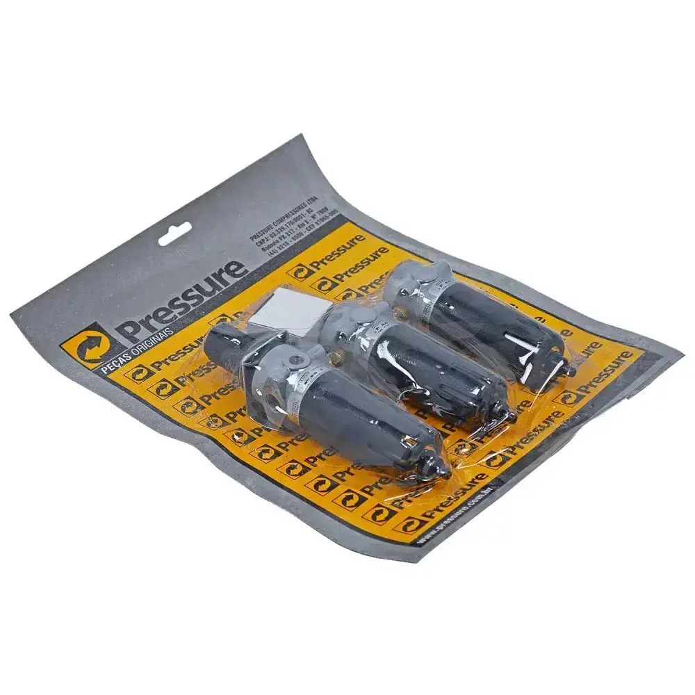 Filtro regulador de ar odontológico triplo mini 1/4 CJ031-M Pressure — fotografia 5