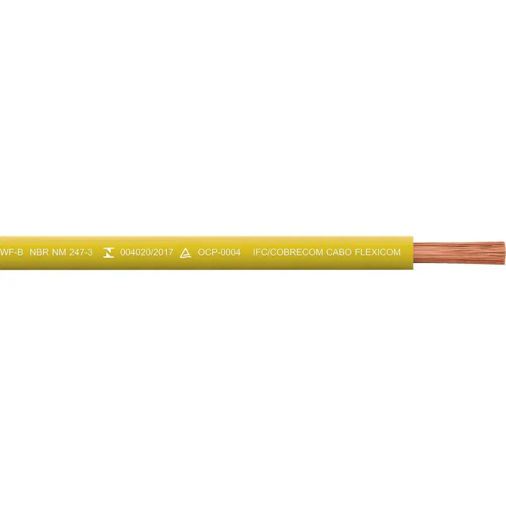 Cabo flexível 1,5MM amarelo 450/750V 15M Cobrecom — fotografia 2