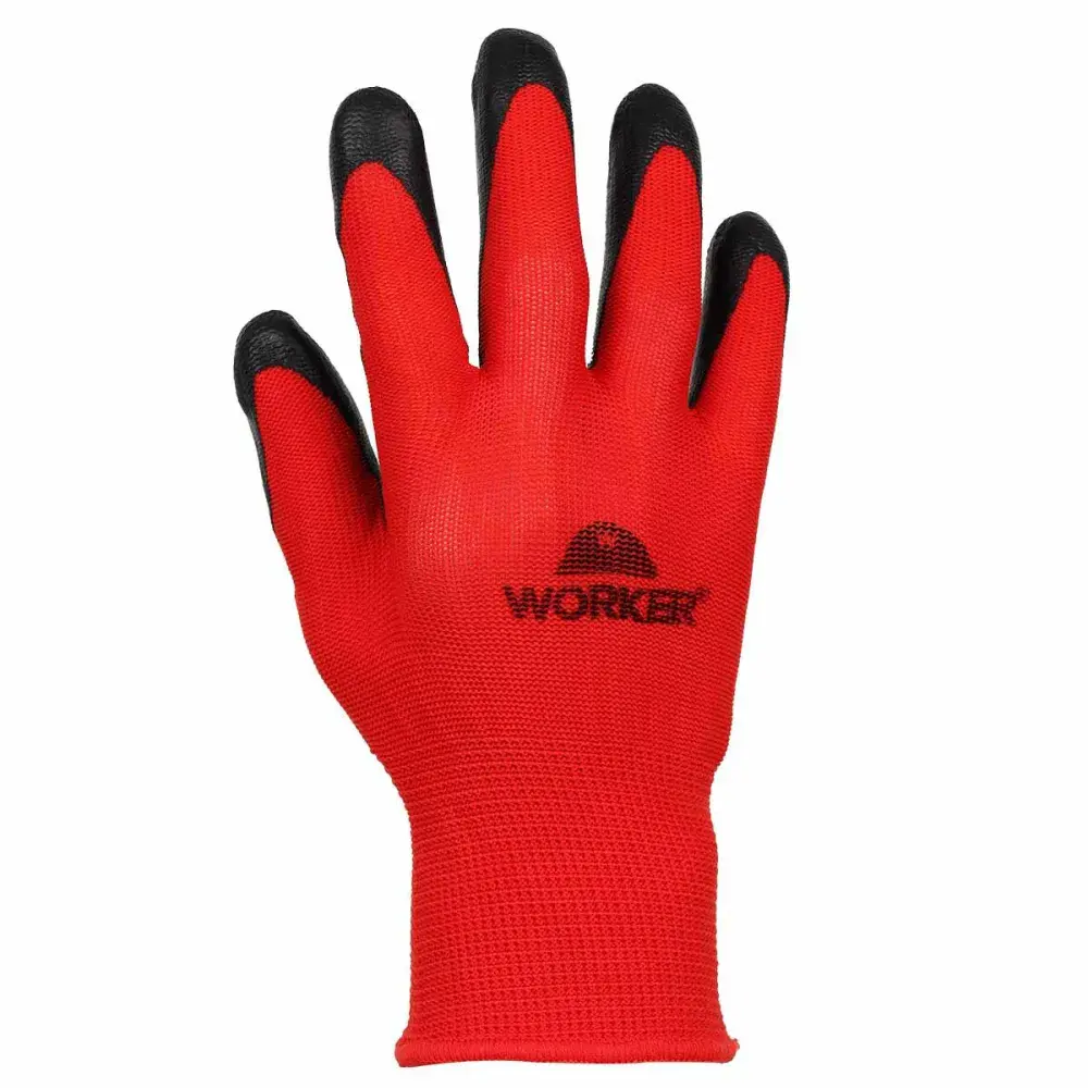 Luva de segurança de borracha látex grip WK12 T7” p Worker — fotografia 3