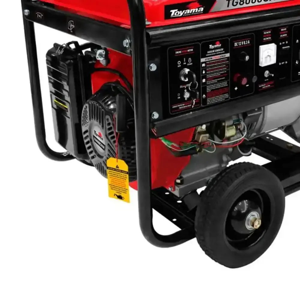 Gerador à gasolina 7,2 KVA 4 tempos bivolt TG8000CXER Toyama — fotografia 3