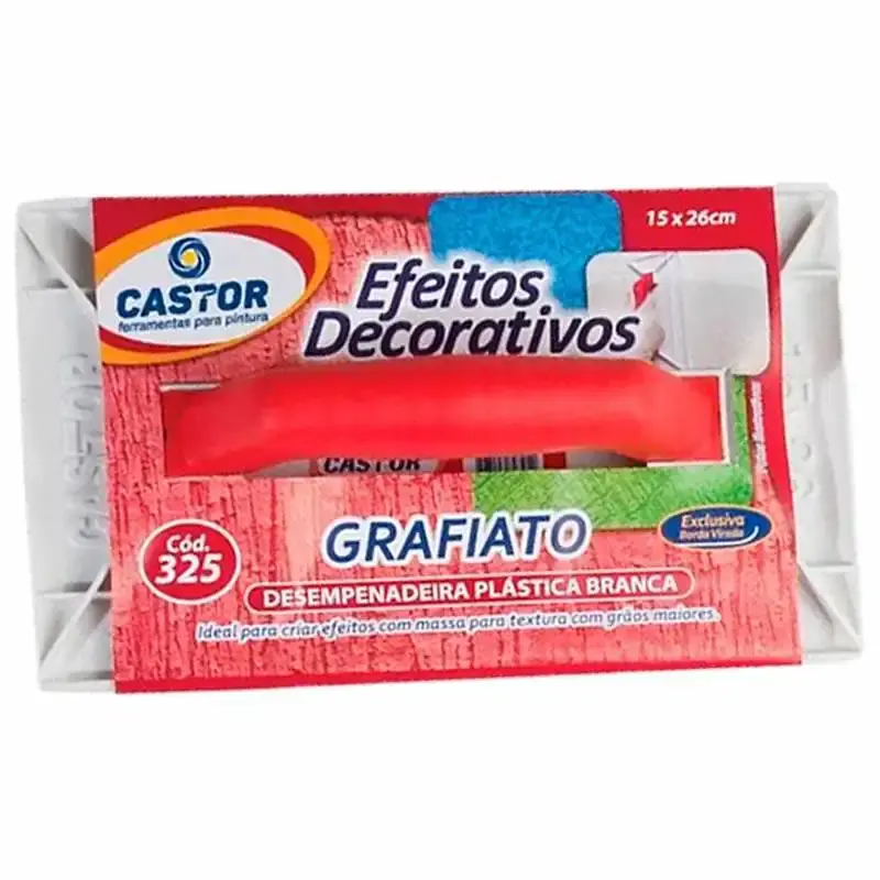 Desempenadeira Para Grafiato 15 x 26 CM Com 2 Unidades 325 CASTOR — fotografia 3