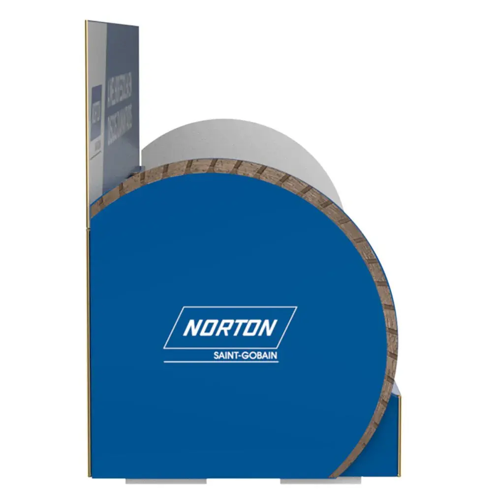Display de balcão em papelão para discos de corte Norton — fotografia 8