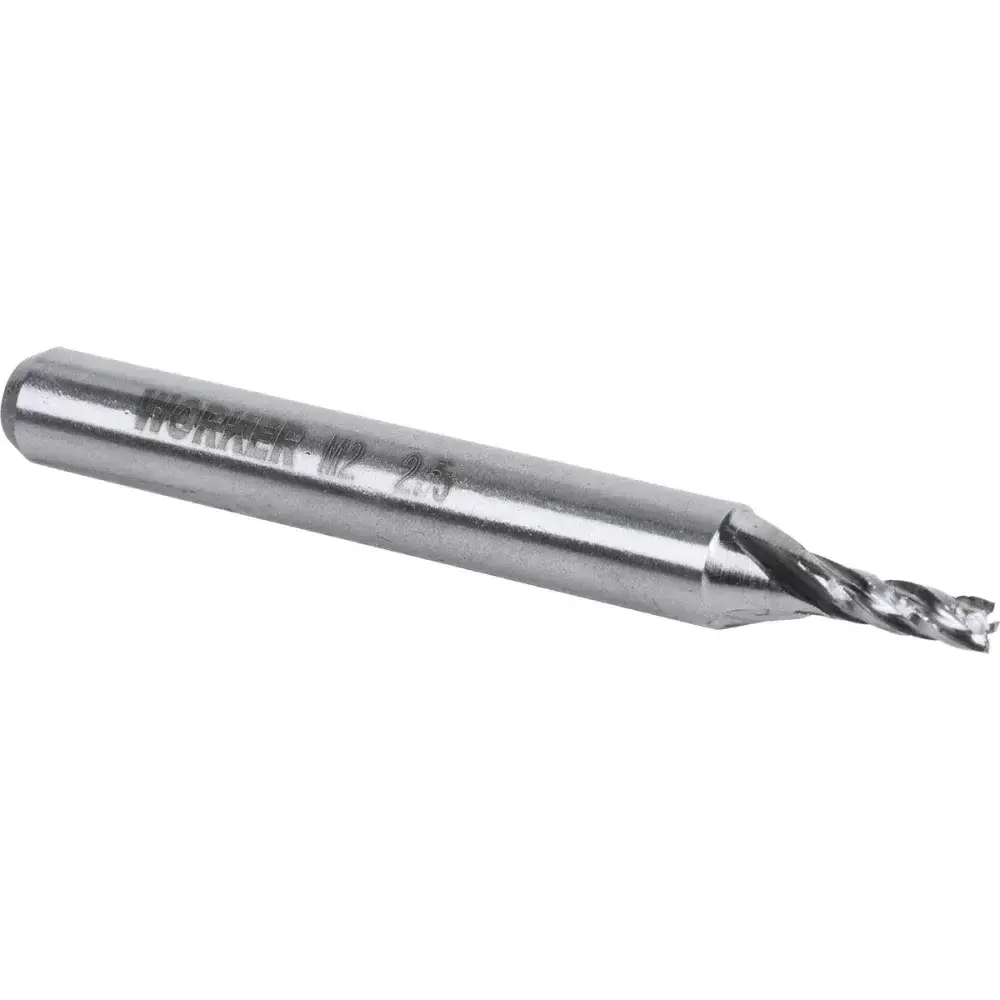 Fresa de topo reto aço rápido 2,5MM haste 6MM Worker — fotografia 7