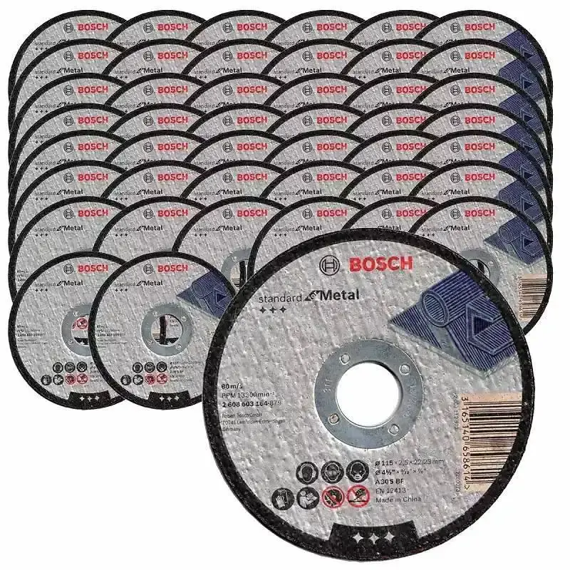 Disco de corte para ferro 4.1/2 POL furo 7/8" standard kit 45 unidades Bosch — fotografia de referência