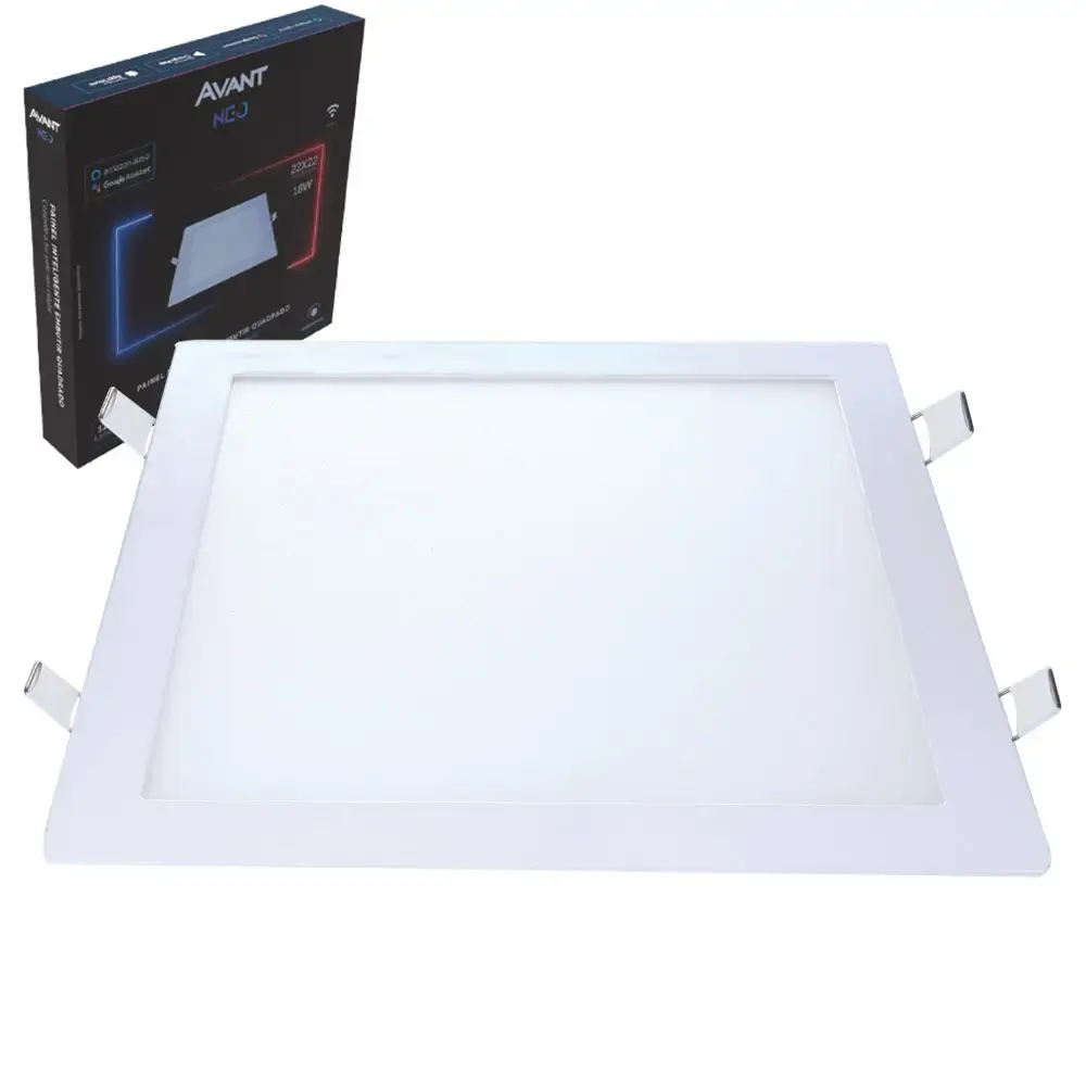 Painel led 18W inteligente NEO RGB embutir quadrado 2700K a 6500K Avant