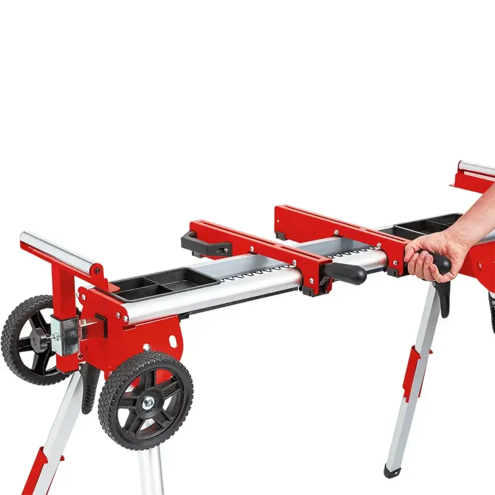 Bancada portátil Worker alumínio tubular dobrável para serras esquadrias 12" 1730MM 150KG — fotografia 6